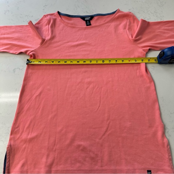 Lands' End Coral Long Sleeve Tee - Picture 3 of 9